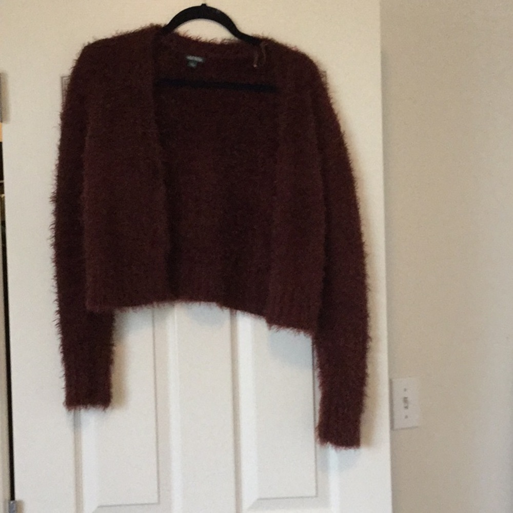 fuzzy crop top